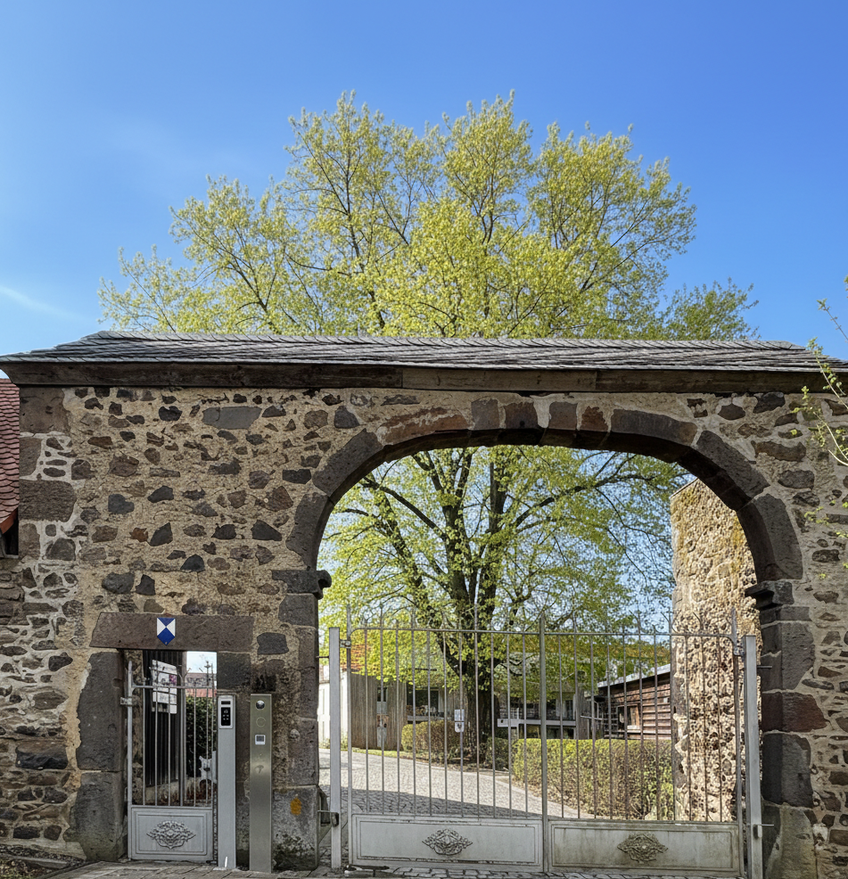 Hoftor im Frühling