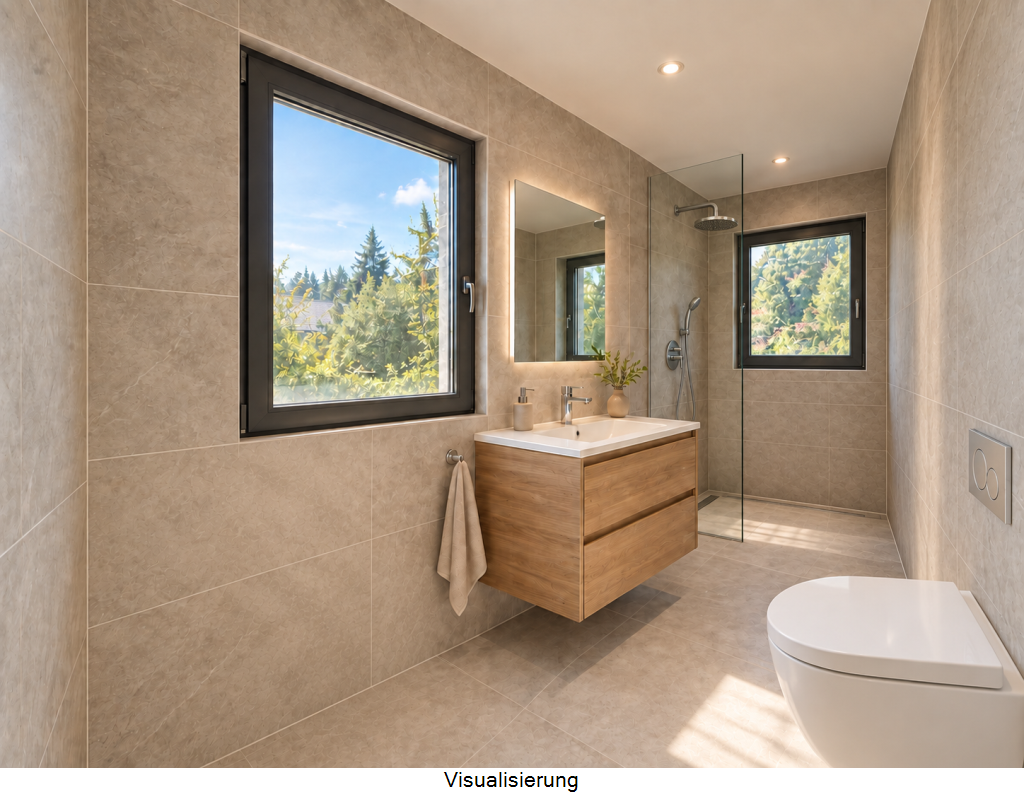 Hauptbadezimmer visualisiert